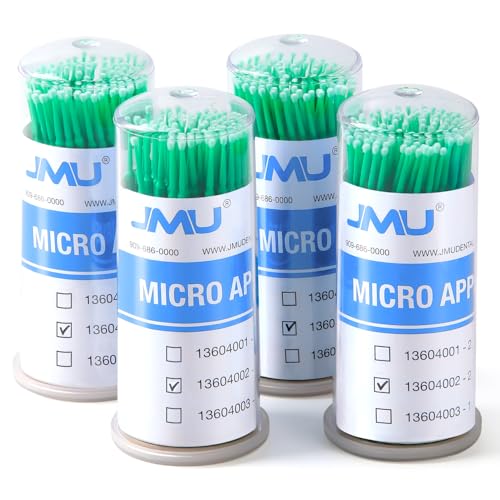 JMU 400pcs Dental Micro Applicators Brushes Fine, Disposable Dental Microswabs