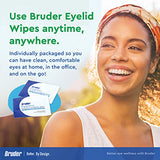 Bruder Hygienic Eyelid Cleansing Wipes (Pack of 2) | Rinse-free Exfoliating Wipes Remove Excess Oil and Debris from Eyelids & Lashes | 30 Count Box