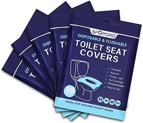 XL 100PCS Toilet Seat Covers Disposable - Flushable Paper Toilet Seat Cover is Travel Accessories, Travel Essentials for Public Restrooms, Airplane, Campin