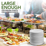 Stock Your Home 9-Inch Paper Plates Uncoated, Everyday Disposable Plates 9" Paper Plate Bulk, White, 300 Count