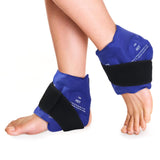 NEWGO 2 Pack Ankle Ice Pack Wraps for Swelling,Ice Pack for Ankle Injuires Reusable Ankle Cold Pack Wraps Hot Cold Therapy Ankle Ice Wraps for Sprains, Achilles, Tendonitis - Blue