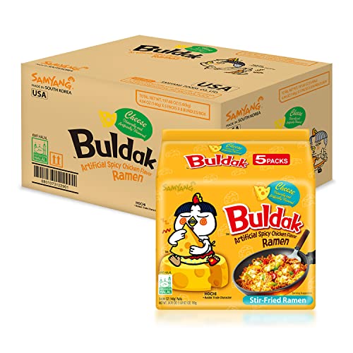 Samyang Buldak Carbo Korean Hot Spicy Chicken Stir Fried Ramyun 4.58 oz (Pack of 40)