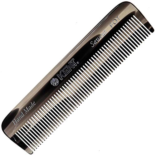 Kent FOT G 4.5" Handmade Pocket and Travel Comb - Fine Tooth Styling Comb for Fine or Thinning Hair, Mustache, Beard, and Hair Care