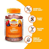 Sundown Vitamin B-12 Gummies, Energy Metabolism Support, Raspberry, Mixed Berry and Orange Flavored, 150 Ct