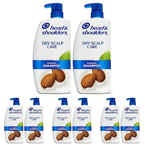 Head and Shoulders Shampoo, Daily-Use Anti-Dandruff Paraben Free Treatment, Dry Scalp Care with Almond Oil, 32.1 fl oz, Twin Pack (Pack of 4)