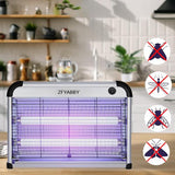 Zfyabby Electric Bug Zapper, 3500 Volt Powerful Flying Insect Mosquito Flies Killer 20W Blue UV Light Attract, Bug Zapper, Fly Zapper, Mosquito Killer-Plug-in Pest Control Machine for Moth