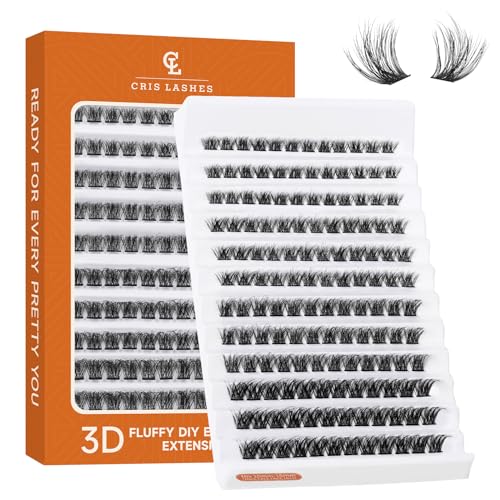 Eyelash Clusters 144Pcs, 3D Effect Lash Clusters D curl Mix10-16mm, Voluminous DIY Lash Extension, Lightweight Cluster Eyelash Extension Reusable Use at Home(V3D Volume,Mix10-16)