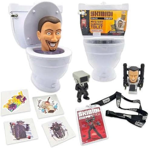 SKIBIDI Toilet Mystery Toilet Mystery Toilet with Surprise Toys to Discover Inside, Officially Licensed Toilet Merch