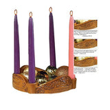 Abbey Gift Abbey & CA Gift Glory to God Advent Candleholder, 9 x 2.25, Multicolor