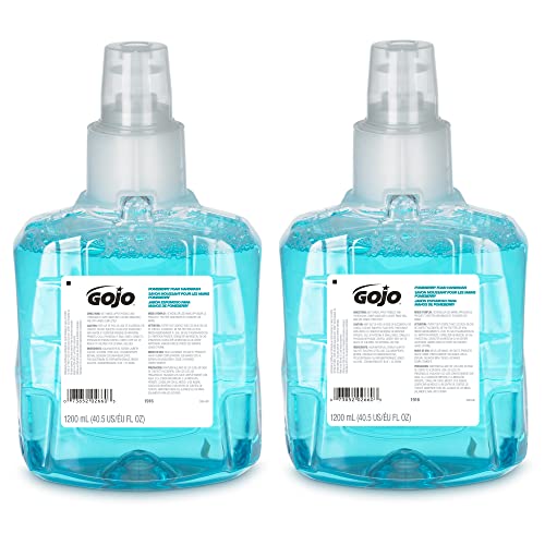 GOJO Pomeberry Foam Handwash, Pomegranate Scent, 1200 mL Hand Soap Refill LTX-12 Dispenser (Pack of 2) - 1916-02