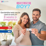 GenderBliss® Gender Prediction Test - Reveal if Your Baby is a boy or Girl from 8 Weeks - Instant Results Early Pregnancy Kit.