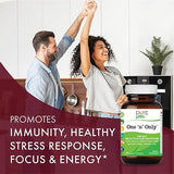 One n Only Whole Food Multivitamin by Pure Essence - Super Energetic Once a Day with Superfoods, Minerals, Enzymes, Vitamin D, D3, B12, Biotin - 60 Tablets