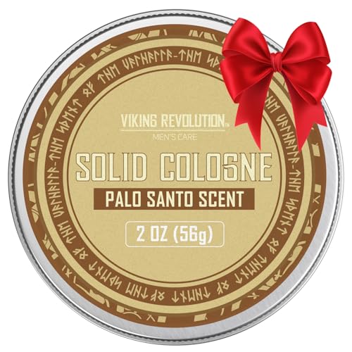 Viking Revolution Palo Santo Mens Solid Cologne Men 2 Oz - Men Solid Perfume with Palo Santo Cologne for Men - Balm Cologne for Mens Cologne Balm Travel Cologne Wax (1 pack, Palo Santo)
