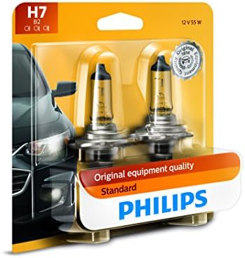 Philips Automotive Lighting H7 Standard Halogen Replacement Headlight Bulb, 2 Pack, white