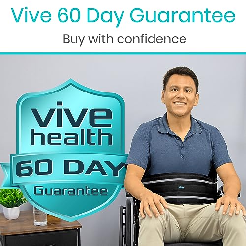 Vive Wheelchair Seatbelt - Safety Belt For The Elderly - Harness For Adults - Adjustable Straps For Chair/Bed Restraint - Patients Care - Falling out Prevention - For The Elderly, Pregnant & Paralyzed