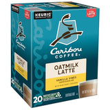 Caribou Coffee Vanilla Vibes Oatmilk Latte, One Step Latte Single Serve Keurig K-Cup Pods, 20-Count Box