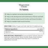 Nature's Bounty Magnesium Citrate 210mg, 75 Tablets