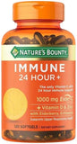 Nature Bounty Vitamin C 24 Hour Daily Immune Support with Zinc and Vitamin D, Upper Respiratory Support, Ester Vitamin C 1000mg Capsules (Softgels), 120 Count