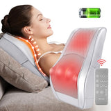 Neck Massager with Heat, Cordless Back Massager with Wireless Remote, 3D Kneading Massage Pillow for Back, Neck, Shoulder, Leg Pain Relief, Gifts for Men Women Mom Dad