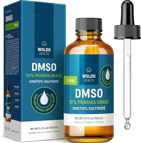 DMSO 70% with Demineralized Water 30% - Glass Bottle 3.38oz with Dropper