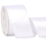 Ribbli White Satin Wired Ribbon 2.5 Inch White Christmas Ribbon for Gift Wrapping Wreaths Garland Tree Decoration Crafts Home Decor-Continous 20 Yards