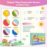 24PCS Bath Bombs For Kids with Floating Cute Toys Inside - Dinosaur, Ring, and Goldfish, Surprise Bubble Bath Fizzy Ball with Natural Organic Essential Oil, Spa Gift Set for Party, Christmas, Birthday