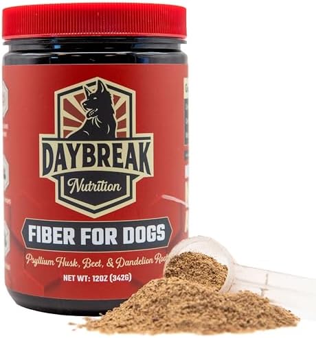 Fiber for Dogs Psyllium Husk, Beet Root, Dandelion Root, and Prebiotics to Aid in Relief from Diarrhea, Constipation, Anal Gland Issues, and Scoots