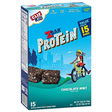 CLIF Kid Zbar Protein - Chocolate Mint - Crispy Whole Grain Snack Bars - Made with Organic Oats - Non-GMO - 5g Protein - 1.27 oz. (15 Pack)