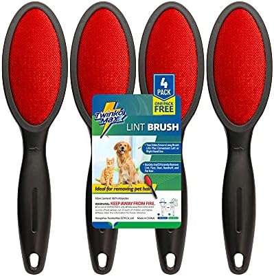 Lint Brush, Lint Remover, Pet Hair Remover, Clothes Brush, Magic Lint Remover Brush, Sheet and Carpet Cleaning Brush, 2-Sided and Reusable, No Need Lint Roller Refill.