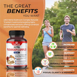 Ultra Mushroom Complex 17200MG Lion's Mane 4000mg Cordyceps 2000mg Maitake 2000mg - Brain, Energy, Focus Support with Reishi Chaga Turkey Tail Enoki Shiitake Mushroom (90 Count (Pack of 1))