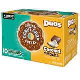 The Original Donut Shop Duos Coconut + Mocha Coffee, Keurig Single Serve K-Cup Pods, Medium Roast Coffee, 60 Count, (6 Packs of 10)