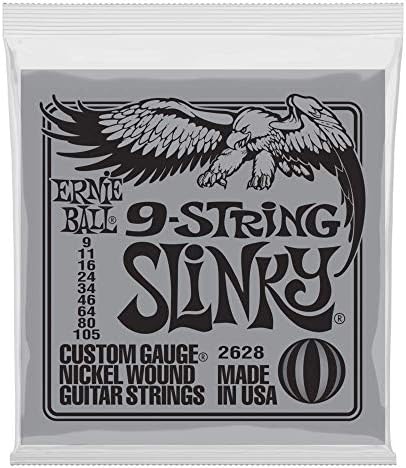 Ernie Ball 9-String Slinky Nickel Wound Electric Guitar Strings, 9-105 Gauge (P02628)