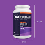 GU Energy Roctane Ultra Endurance Energy Drink Mix, Vegan, Gluten-Free, Kosher, Caffeine- Free, and Dairy-Free n-the-Go Energy for Any Workout, 3.44-Pound Jar, Grape