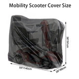 VVHOOY Mobility Scooter Cover Heavy Duty 210D Oxford Mobility Scooter Storage Cover Waterproof Wheelchair Protective Cover Disability Scooters Outdoor Rain Cover All Weather Protect (140x 66x 91cm)