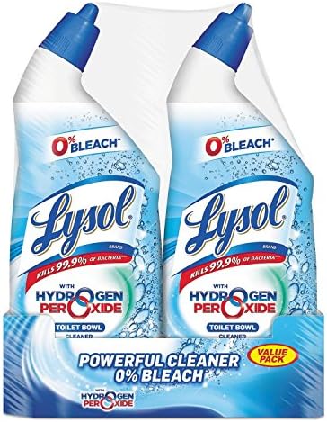 LYSOL Brand 96084PK Toilet Bowl Cleaner with Hydrogen Peroxide, Cool Spring Breeze, 24 oz, 2/Pack