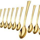 Mini Spoons For Desserts - Bulk Pack Of 200 Mini Gold Dessert Spoons – Disposable 4 Inch Plastic Appetizer Spoons - Real Flatware Look - Miniature Gold Spoons Disposable - Bpa Free - Food Safe