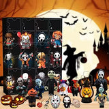 Halloween Advent Calendar 2024 - Contains 24 Gifts, 2024 Halloween Horror Movie Figures Advent Calendar, Halloween Christmas Countdown Calendar, Halloween Doll Collectible Figures Gift for Kids