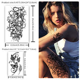 40 sheets Waterproof Temporary Tattoos Flowers Rose Butterfly Fake Tattoo Mix Style Lasting Body Art Tattoo Stickers for Women or Girls