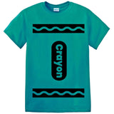 Crayon Tshirt Halloween Costume for Men Women Adult Size | Funny Cool Group Shirt idea | Graphic tee (xx_l, Jade)