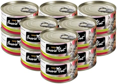 Fussie Cat Premium Tuna with Ocean Fish Wet Cat Food - 5.5oz Cans - Case of 24 Cans (Tuna with Ocean Fish)
