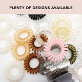 Kitsch Spiral Hair Ties for Women - Coil Hair Ties for Thick Hair, No Crease Hair Tie, Spiral Hair Ties No Damage, Hair Coils, Phone Cord Hair Ties for Thin Hair, Hair Ties Spiral, 8pc, 2pack Brunette