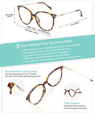 Gaoye Blue Light Blocking Glasses Women/Men, Fashion Cat Eye Fake Eyeglasses Frames UV Ray Filter Computer Gaming Glasses (Leopard Frame/Transparent Lens)