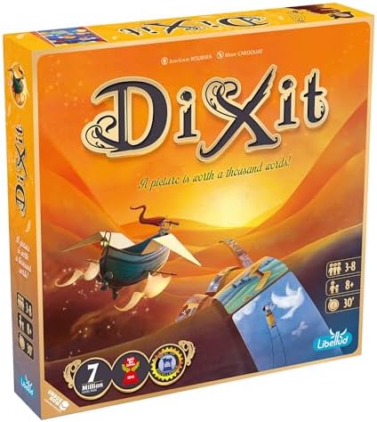 Dixit Board Game - The Award-Winning Game of Imagination and Creativity! Fun Family Storytelling Game for Kids & Adults, Ages 8+, 3-6 Players, 30 Minute Playtime, Made by Libellud