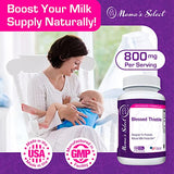 Mama’s Select Blessed Thistle Breastfeeding Supplement, 800mg Lactation Support for Increased Breast Milk - 120 Vegan Capsules
