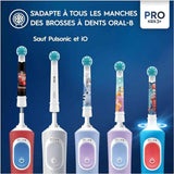 Oral-B Pro Kids Electric Toothbrush Head, with Spiderman Characters, Extra Soft Bristles, for Ages 3+, Pack of 4 Toothbrush Heads, White