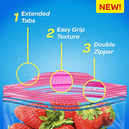 Ziploc Double Zipper Bags, 2 Gallon, Clear, Case Of 100