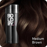 BOLDIFY Hair Fibers (2 x 56g) Fill In Fine and Thinning Hair for an Instantly Thicker & Fuller Look - Best Value & Superior Formula -14 Shades for Women & Men - MEDIUM BROWN