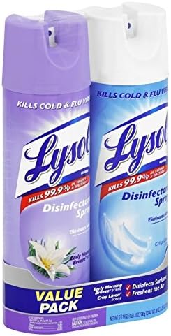 Lysol Disinfectant Spray, Early Morning Breeze + Crisp Linen, 38oz (2x19oz)