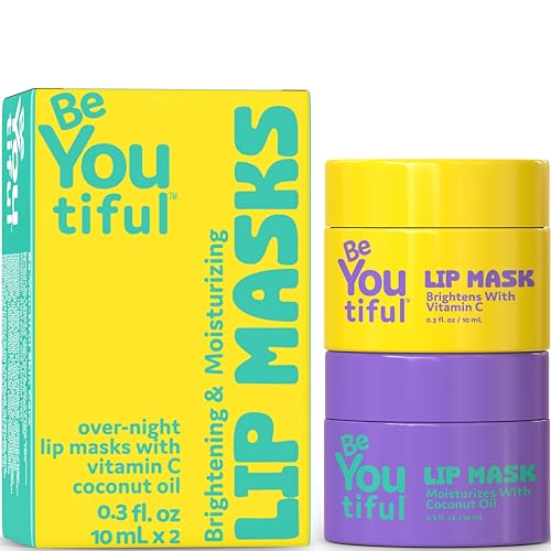 Lip Masks Set by BeYOUtiful, Hydrating Lip Balm Treatment for Dry, Chapped Lips, Lip Gloss for Girls and Boys, Skin Care for Teens, 2pc, 0.3oz Each