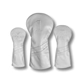 Detroit Golf Co. Vintage Golf Club Head Covers | 3 Pack Set | Premium Classic PU Leather | for Drivers, Fairway Woods, and Hybrids